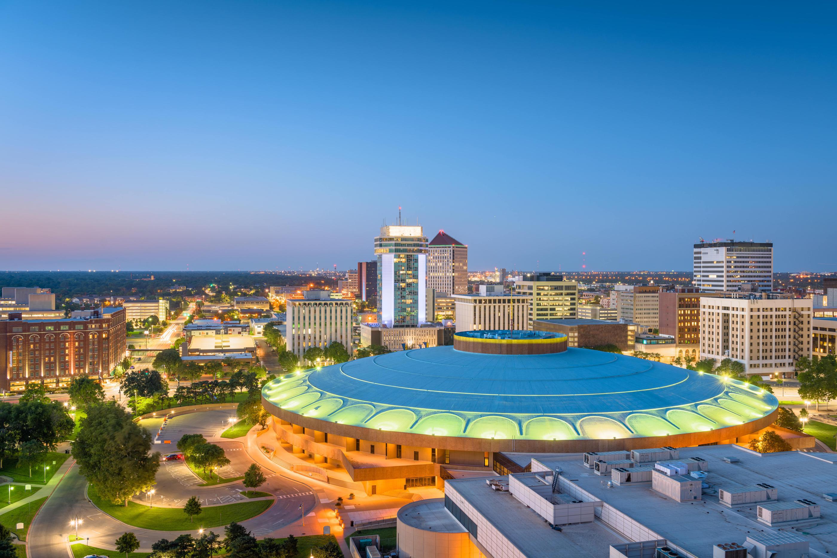 Wichita, Kansas, USA Downtown Skyline